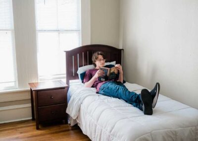 sober living bedroom
