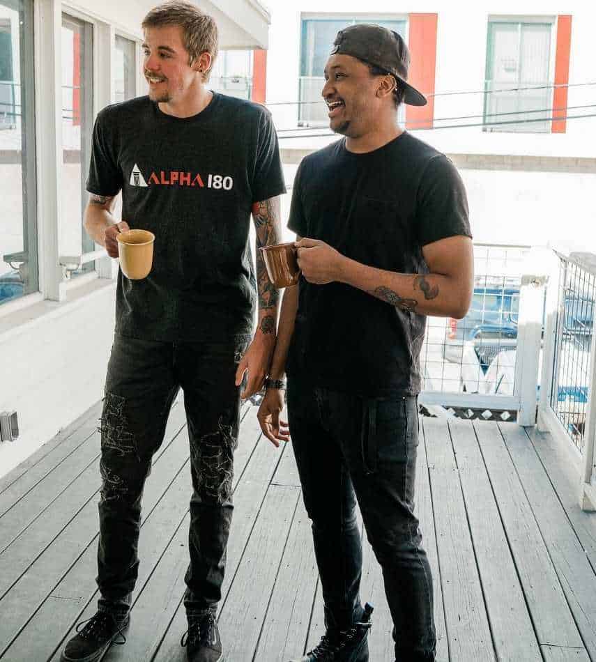 Two Students Drinking Coffee