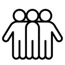 An icon representing a support group